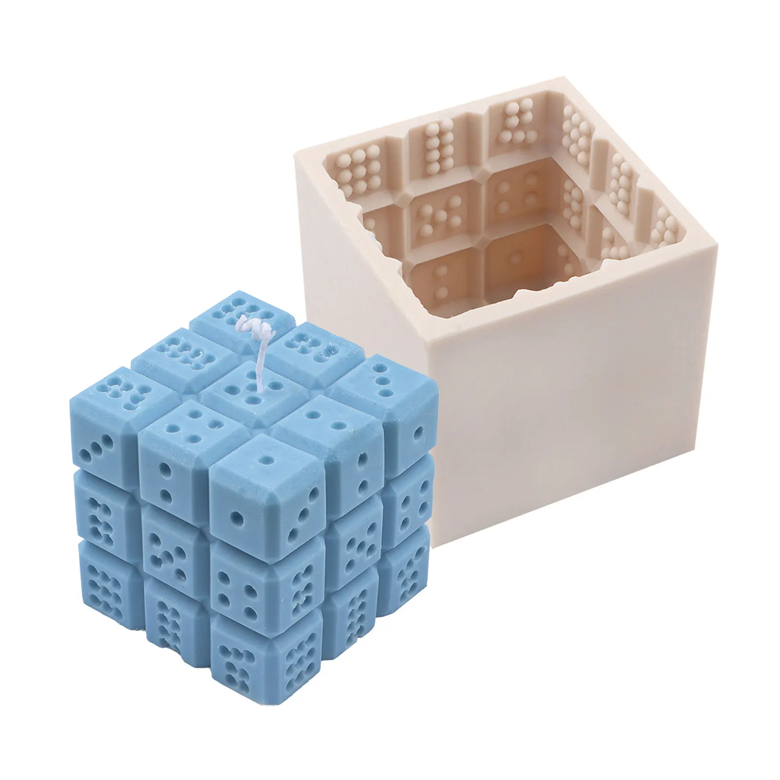 

DIY Dice Wax Candle Silicone Molds Soy Wax Candle Mold For Crafts Aromatherapy Plaster 3D Resin Mold Handmade Candle Holder Soap
