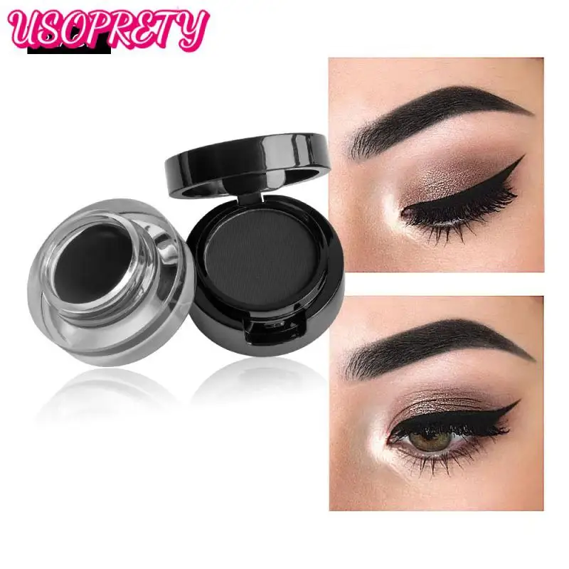 

2 Colors Double Layer Waterproof Eyebrow Cream High Pigmented Eyebrow Sweat-proof Eye Brow Gel Makeup Brown With Brow Brush