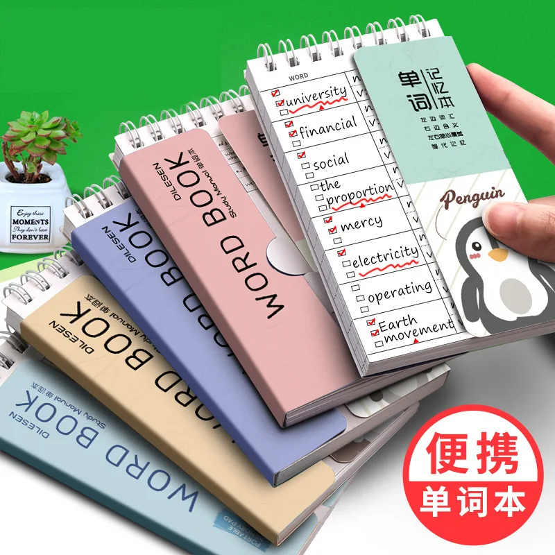 

Cute Mini Small Fresh Portable Word Book Coil Pocket Notepad Thickened 80 Pages Portable Notebook School Office Supplies