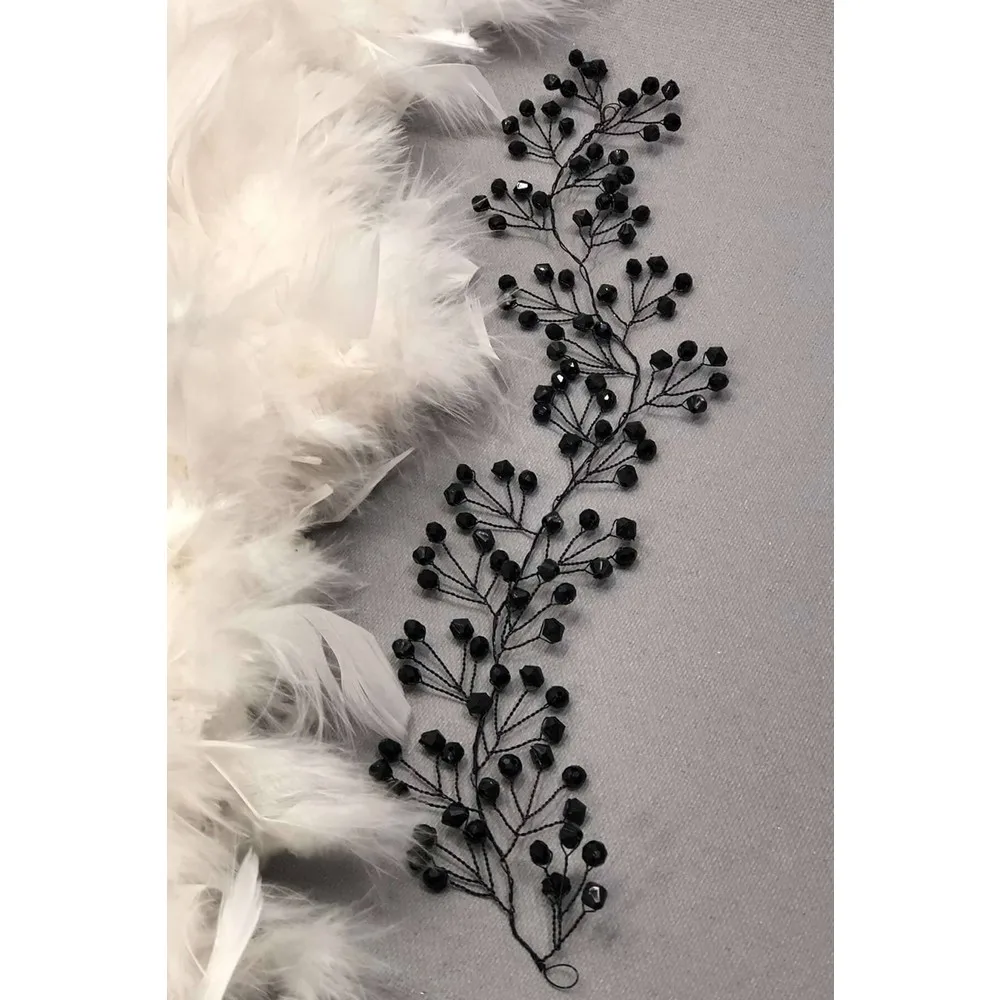 

Аксессуары для волос и тюрбана Dorlie из черного хрустального камня