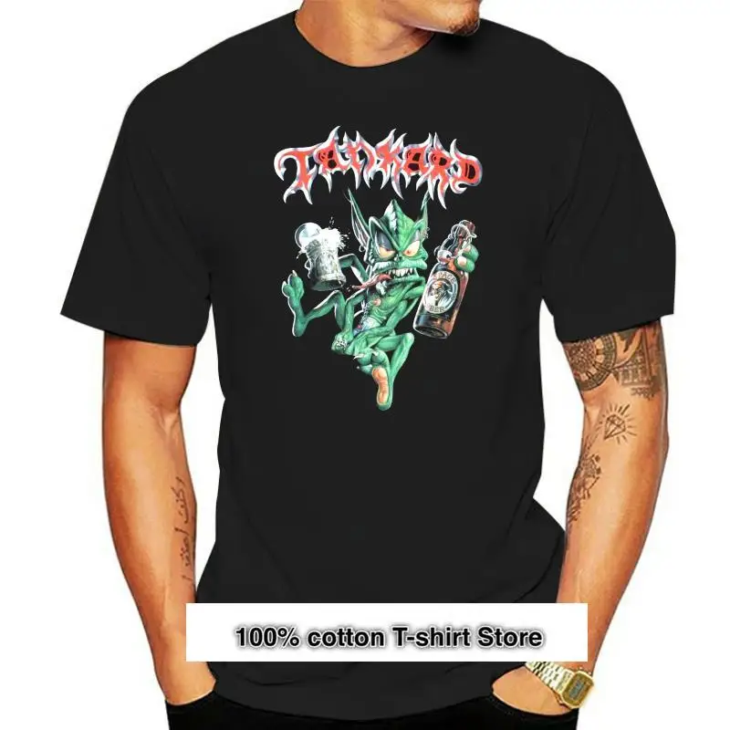 

Camiseta negra de Tankard Alien German Thrash, banda de Metal, Alcohol, cerveza, basura, nueva