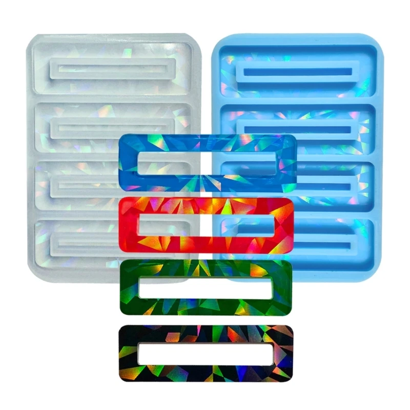 

Holographic-Hair Clip Mold Long Strip Shape Silicone Molds for Bookmark-Hairpin