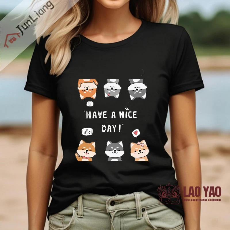 Милая собака шиба-ину приветствие молодежная женская одежда для женщин мужская в