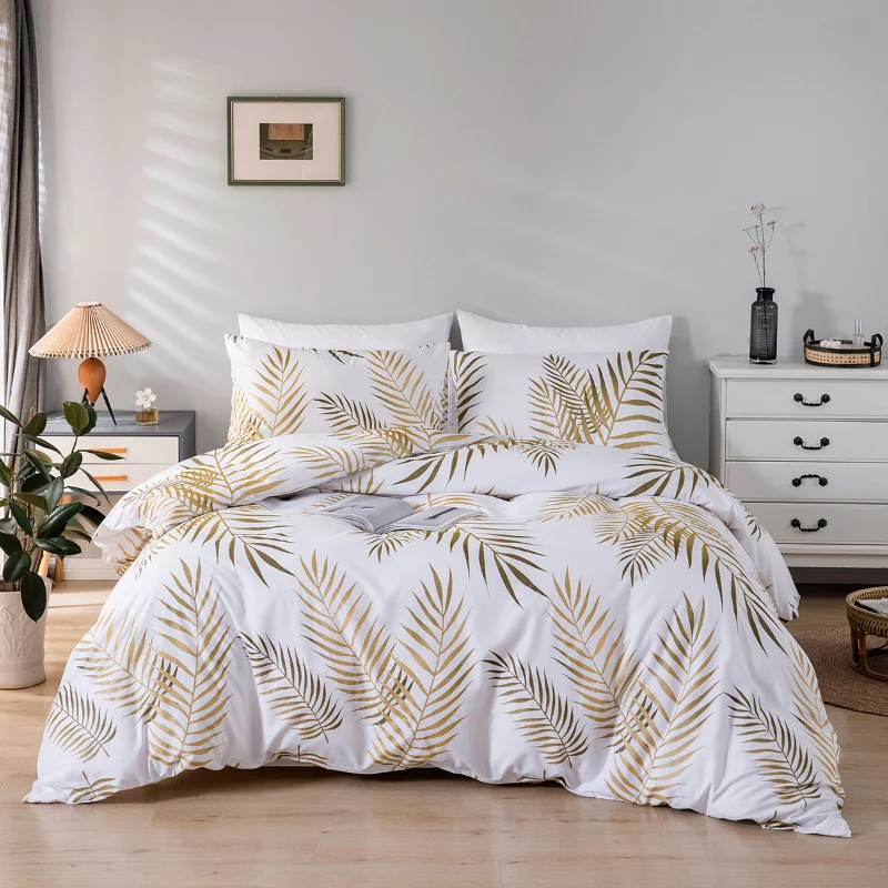 

3pcs Bedding Set Single Double Duvet Cover Sets Full Size Mirco Fiber Printed Quilt Cover Set and Pillowcases Twin Queen King
