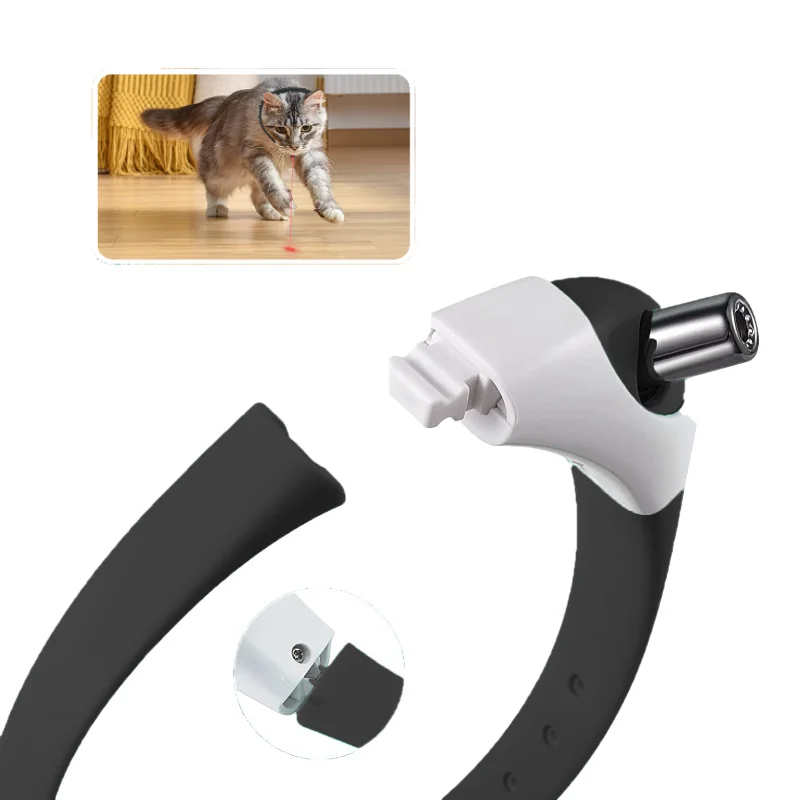 

ATUBAN Pet Smart Cat Laser Collar Cat Toys, Electric Smart Amusing Collar for Kitten, Interactive Cat Toys, Pet Exercise Toys