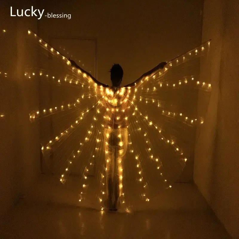 Светодиод радужного цвета для взрослых цирковая светящаяся накидка крылья