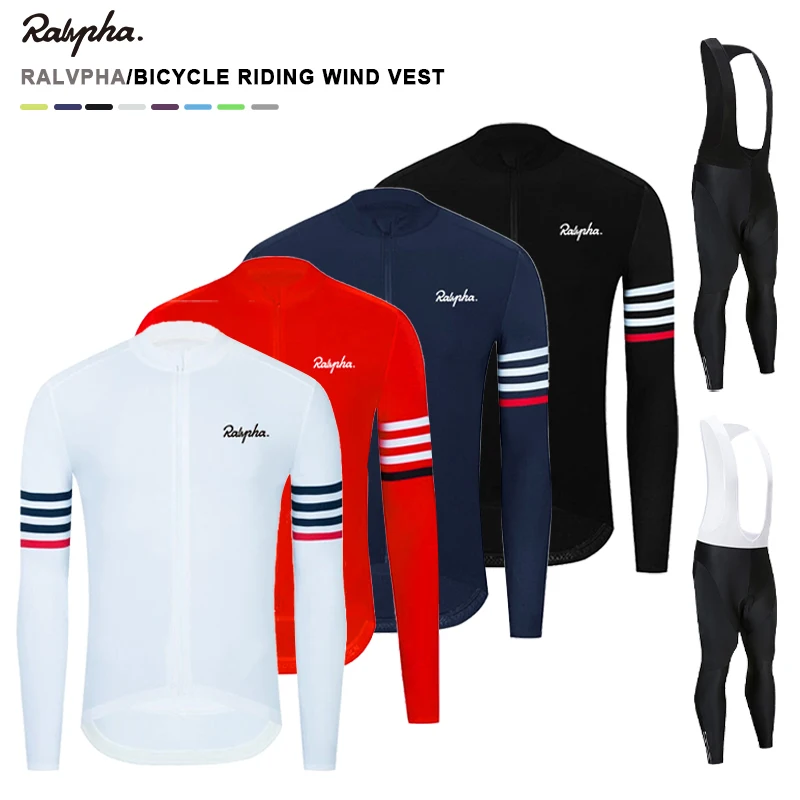 

New Long Sleeve 2022 Team Autumn Cycling Jersey Set Ropa Ciclismo Men Bicycle Clothing Suit Ralvpha Jerseys Road Bike Uniform