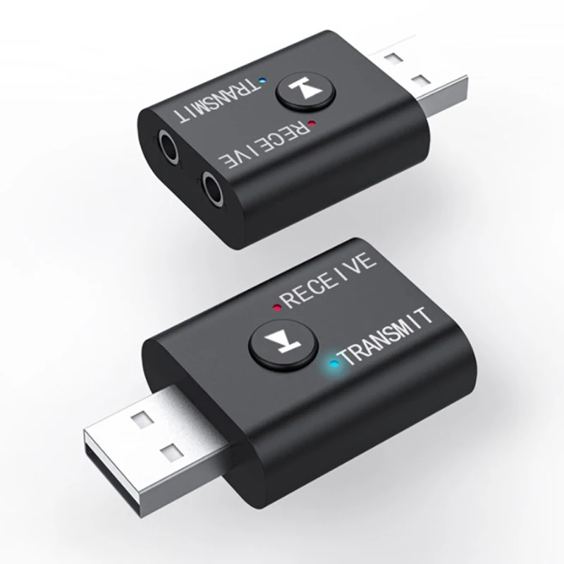 

Bluetooth Music Transmitter Bluetooth 5.0 Transmitter Receiver 3.5mm AUX USB Mini 2 In 1 Wireless Stereo Audio Adapter