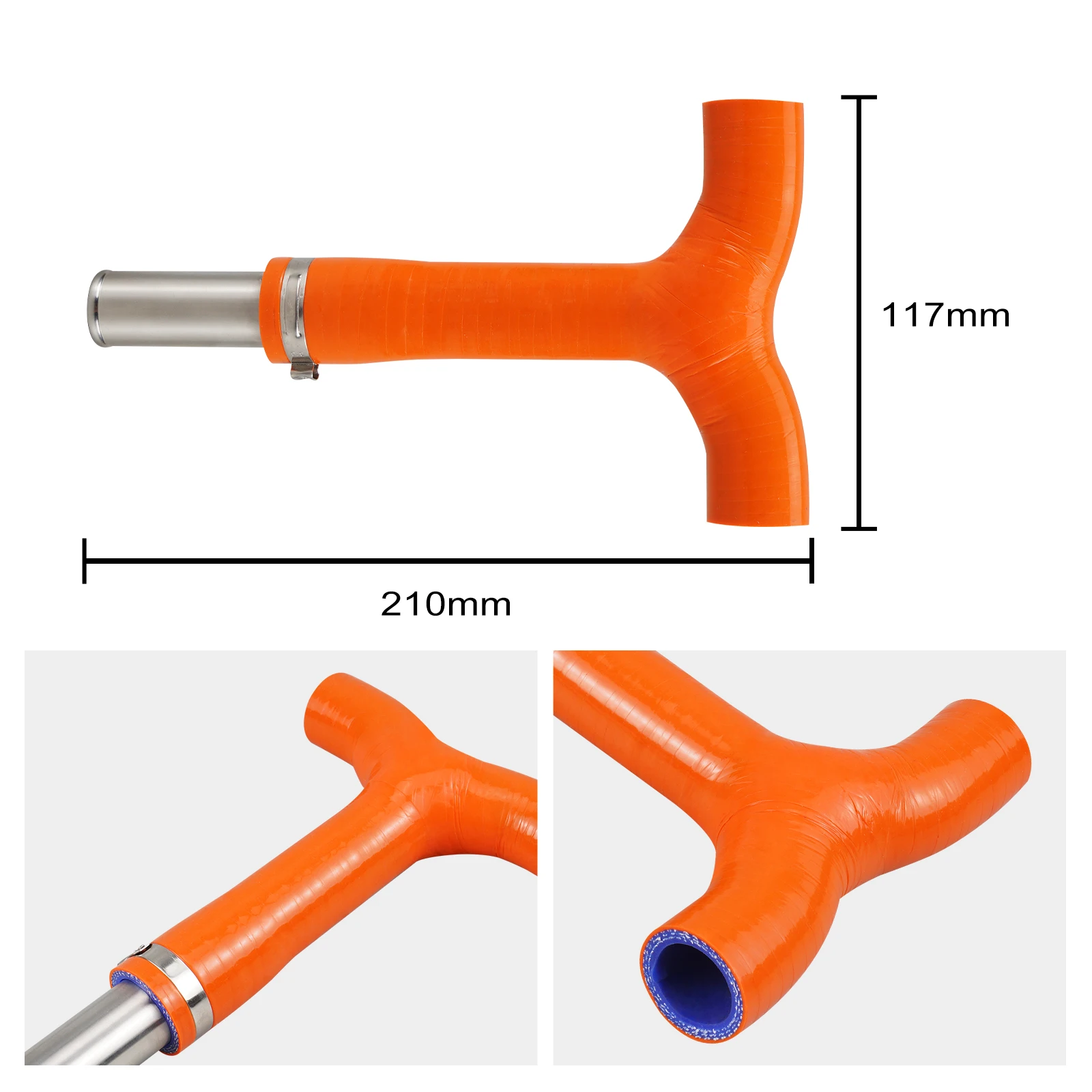 Комплект Т-образных зажимов для шланга GasGas 2024 EC 300 210 мм Рамка MC 250 EX 250F 350F 450F KTM EXC300