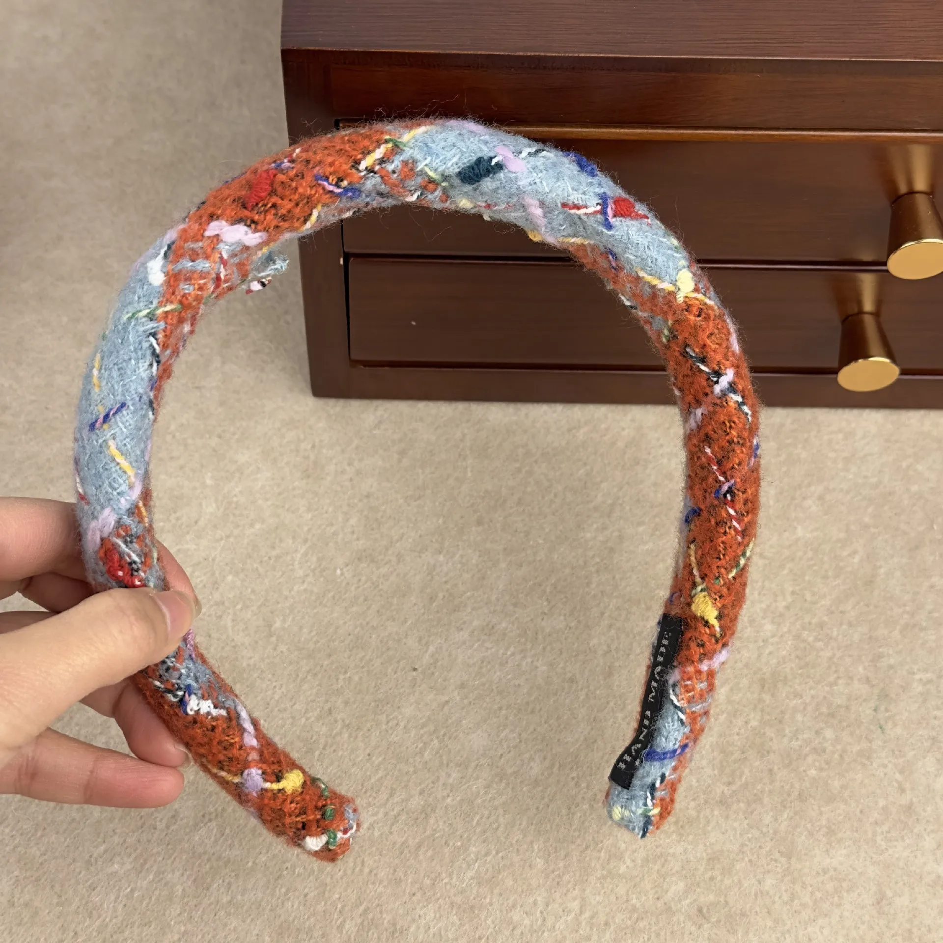 Богемные цветные женские повязки на голову с подкладкой из шерсти