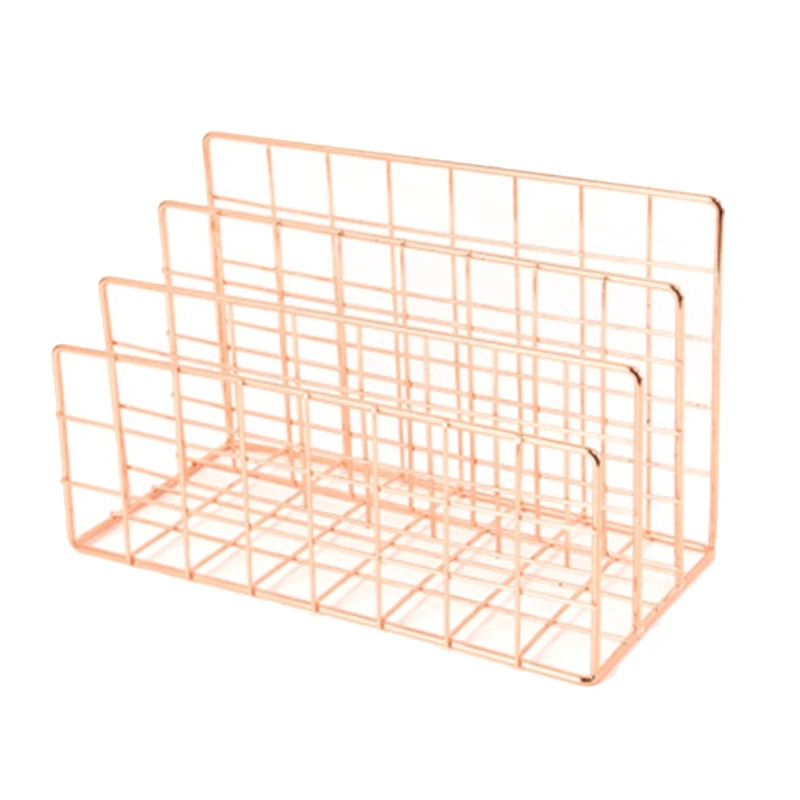 

Wrought Iron Grid Desktop Letter File Holder Office Desk Organizer File Sorter 3 Compartments Drawer Collection ключница 책상 트레이