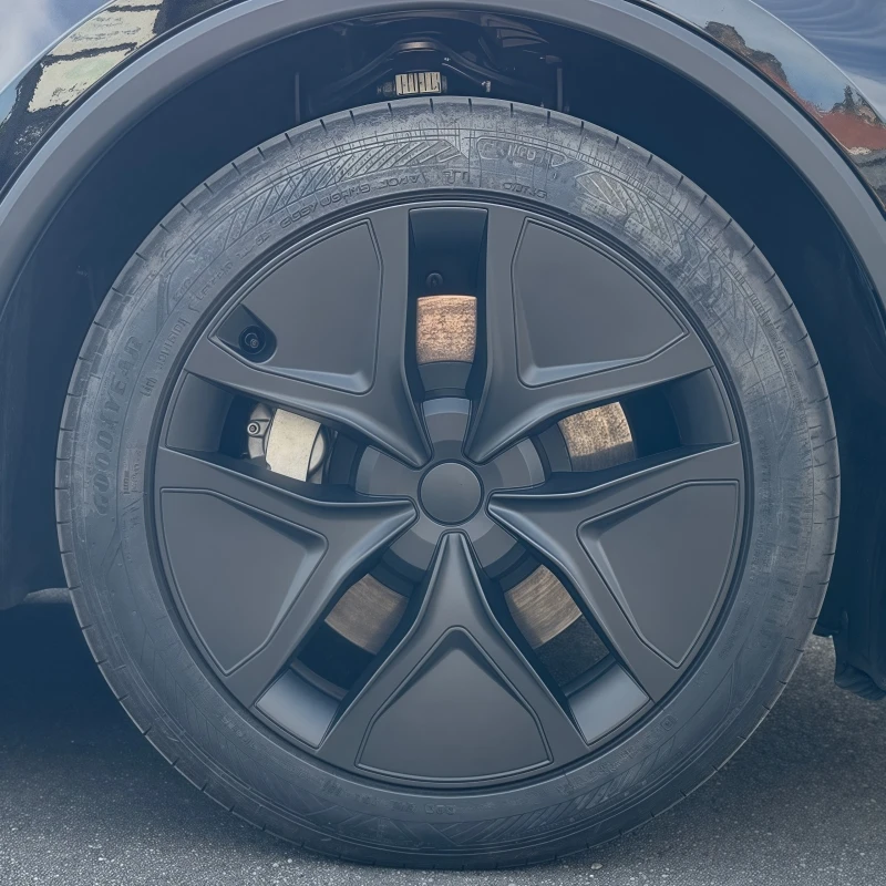 Фото Для Tesla Model Y Juniper 2025 + 4 шт. крышка ступицы автомобиля сменная крышка колеса 19 дюймов эффективная автомобильная крышка ступицы аксессуары №3