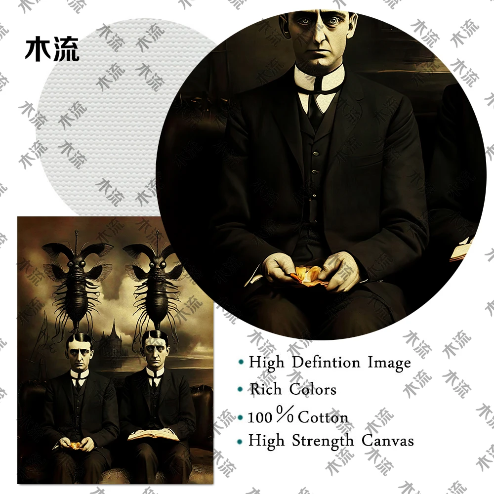 Экстракт Cthulhu жуткая фотография настенная живопись на холсте винтажная