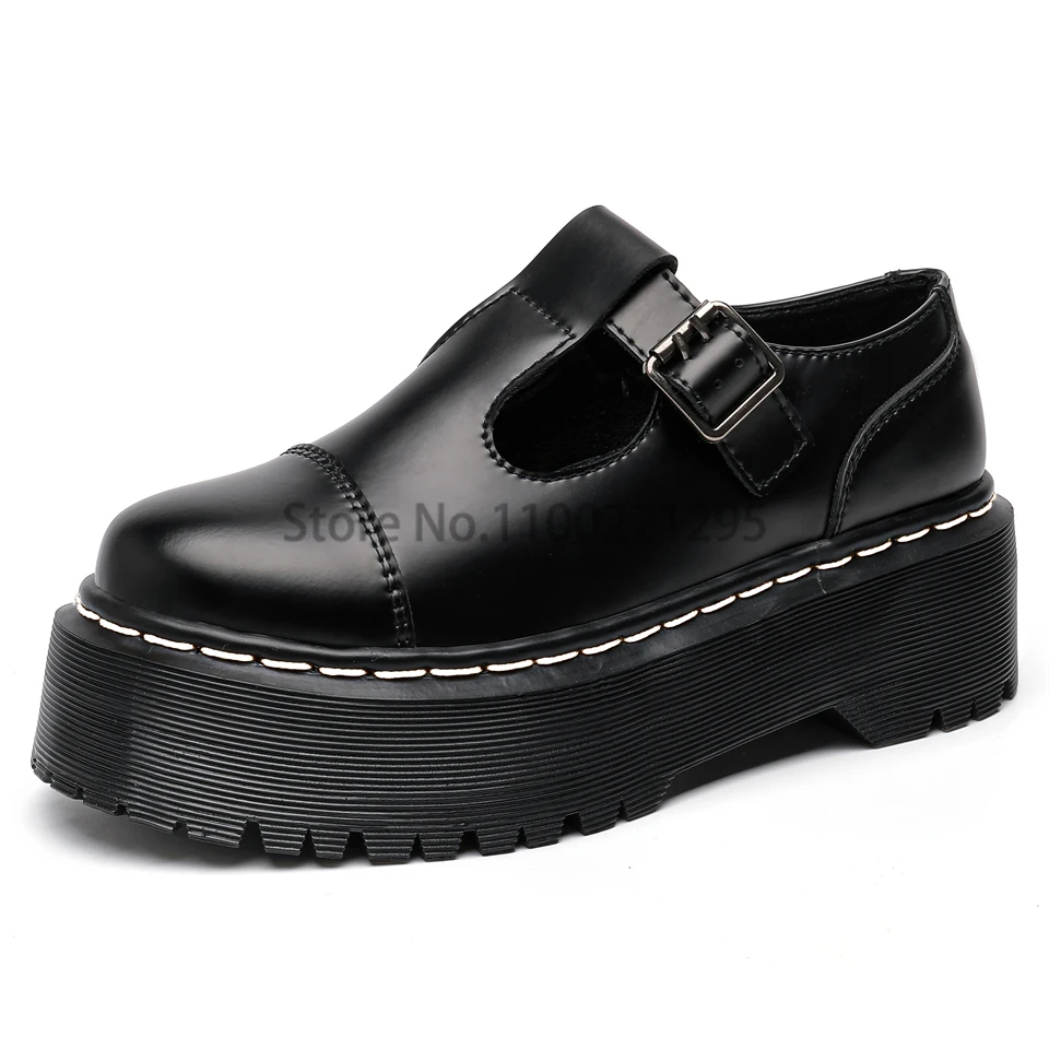 Туфли женские демисезонные на платформе оксфорды кожаные туфли с круглым носком