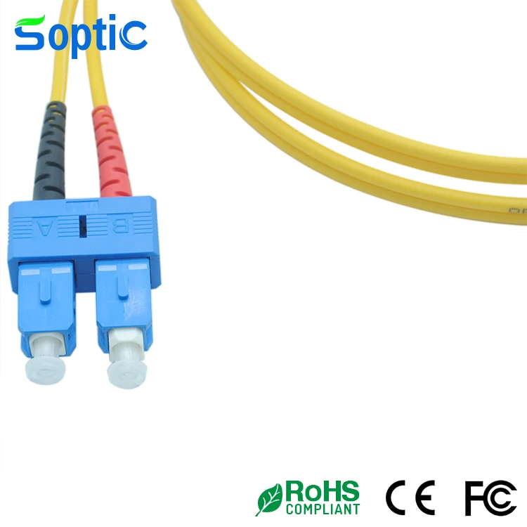 SC/UPC-SC/UPC одномодовый дуплексный 9/125um 3 метра-3 0 мм оптоволоконный перемычка SC в