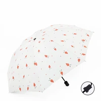 automatic 8 ribs 3 folding anti uv sun umbrella windproof womens umbrellas automatic for girls uitraviolet protection parasol