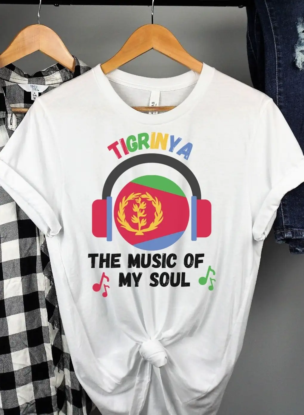 Футболка Tigrinya The Music Of My Soul эритрейские подарки праздничные люди наследие семья
