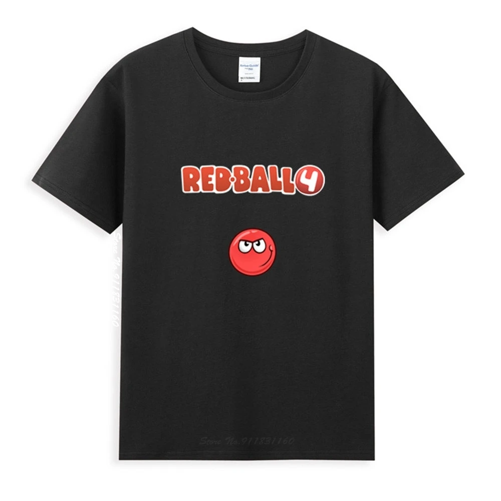 

Red Ball 4 Smile T-Shirt Teezily Novelty Man Clothes Pure Cotton Tops Amazing Short Sleeve Unique
