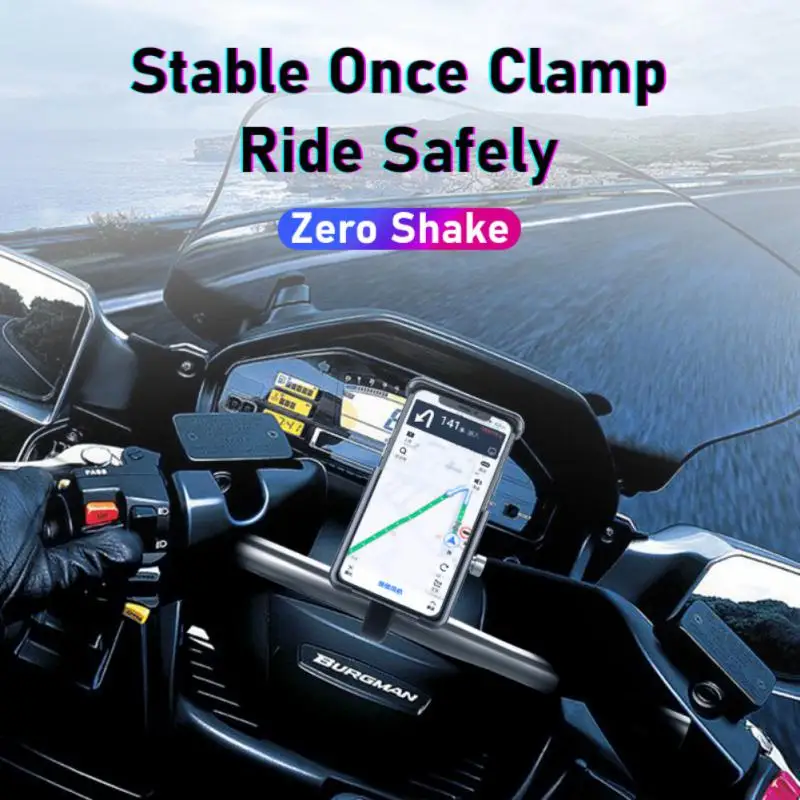 

Delicate Knob Operation Mobile Phone Holder Cylindrical Handlebar Mobile Phone Bracket Aluminum Alloy Mobile Phone Support