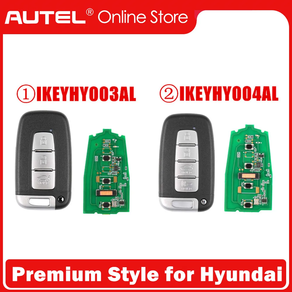 AUTEL MAXIIM IKEY Премиум Стиль IKEYHY003AL/IKEYHY004AL для Hyundai 3/4 кнопки универсальный смарт-ключ (багажник)