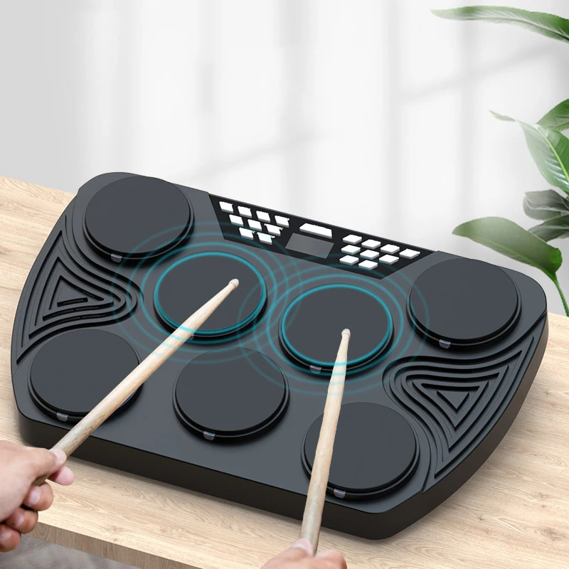 

Electronic Drum Drums for Children Adult Trainer 3D Drum Surface Stereo Sound Effects Double Foot Pedal Recording Function