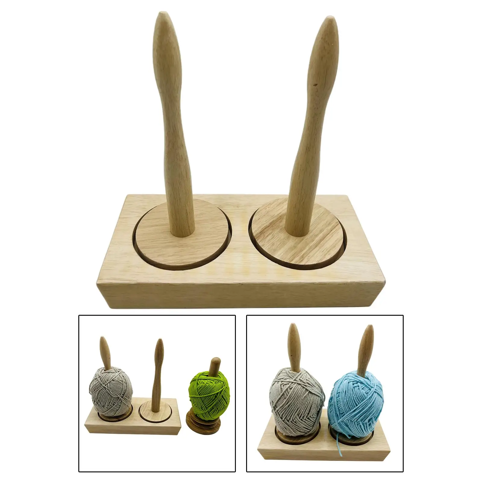 

Creative Wooden Yarn Ball Holder Wear-Resistant for Sister Wife Grandmother