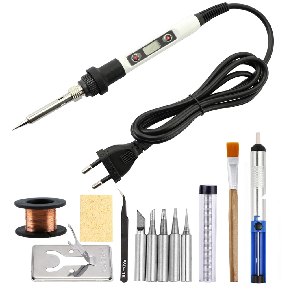 

Electric Soldering Iron 80W Adjustable Temperature Soldering Iron LCD 220V/110V Soldering Tool