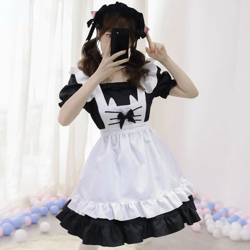 

Cosplay Maid Costume Women French Maid Outfit Dress Cute Uniform Cosplay Princess Gowns