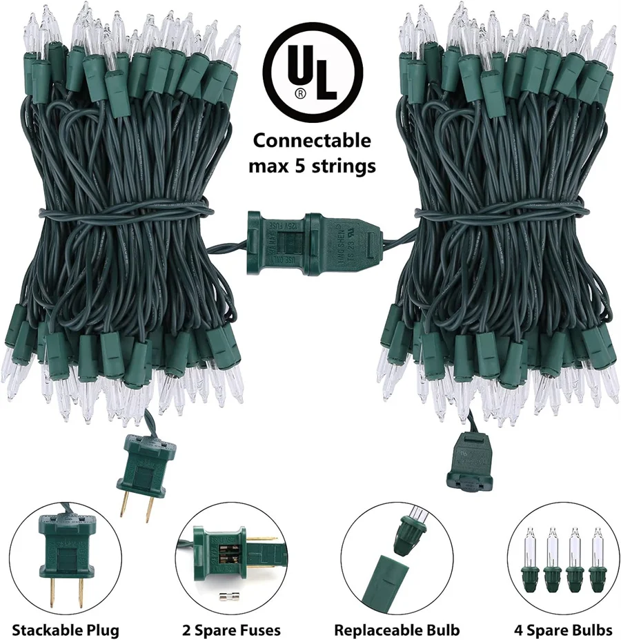 10 м 100 штук Мини Рождественская сказочная лампа накаливания для улицы