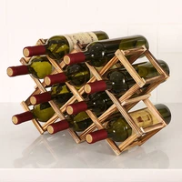 collapsible wooden wine bottle racks cabinet decorative display stand holders wooden wine shelves red wine bottles organizers