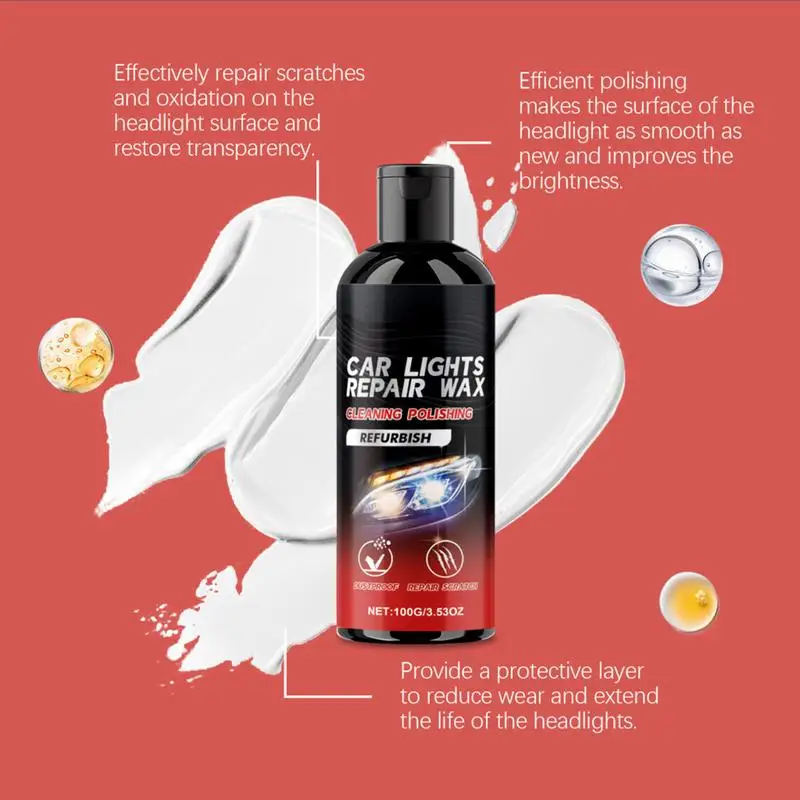 100 г воск для ремонта автомобильных фар средство авто покрытия крем