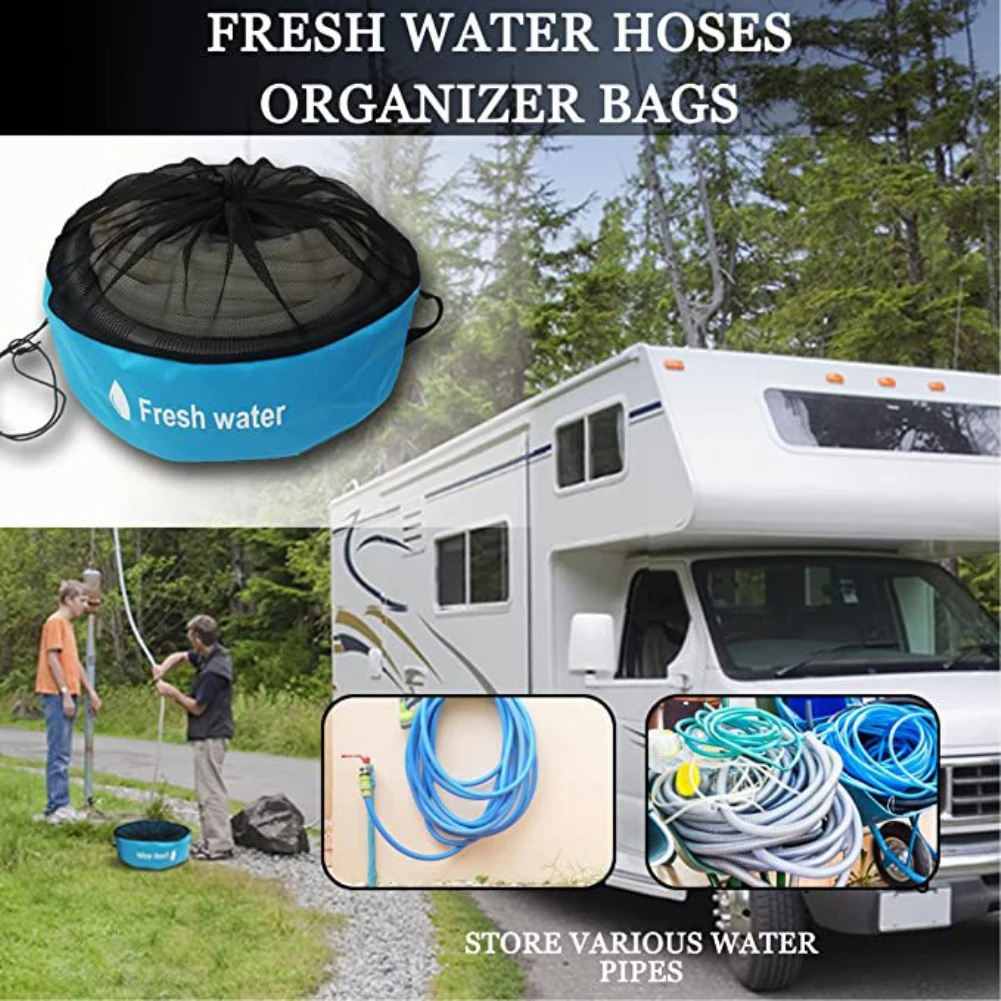

Water Pipe Cable Storage Pouch Excellent Durable with Handle RV Essential Water Pipe Storage Bag for Camping