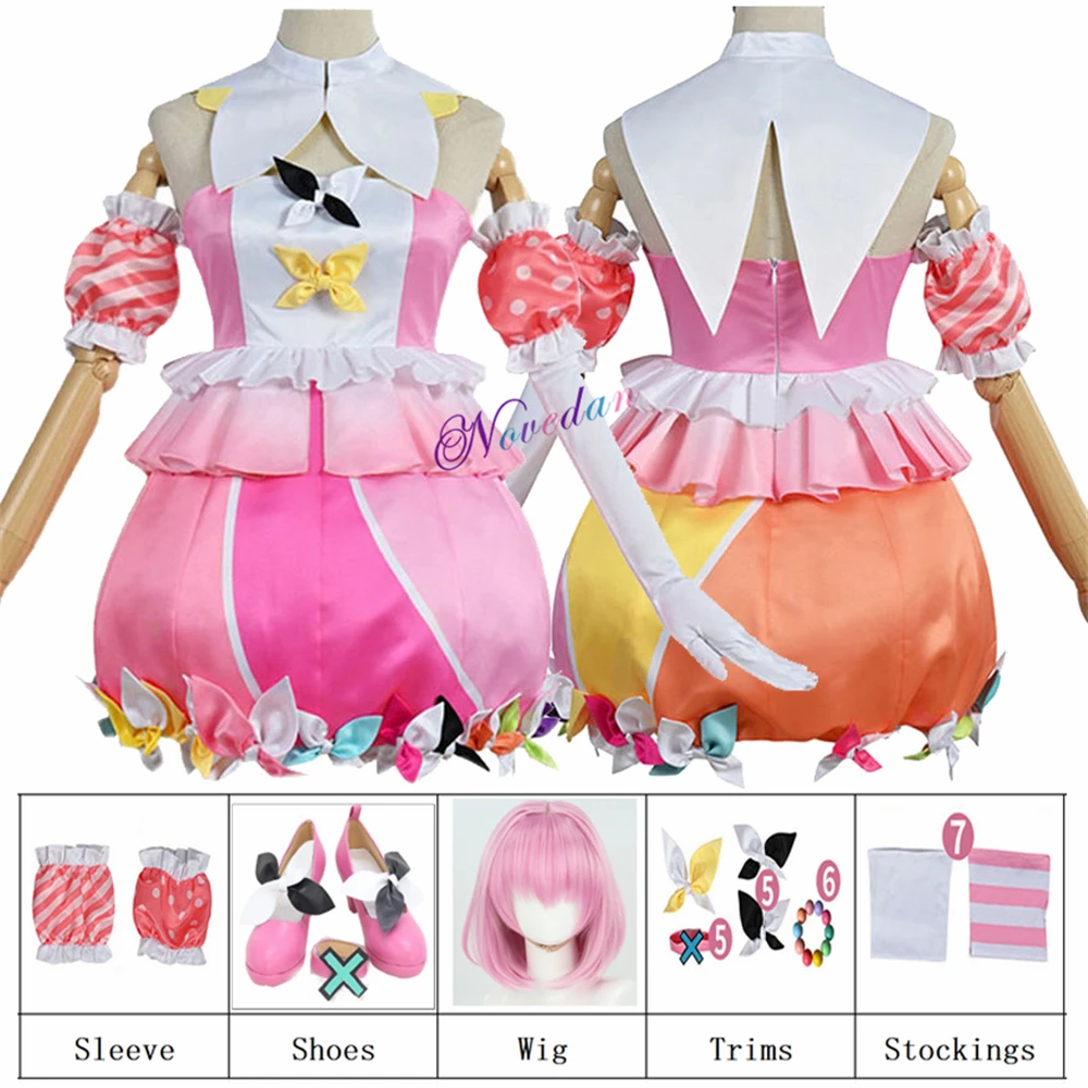 Project Sekai Colorful Stage Feat Wonderlands X Showtime Ootori Emu Miku Outfit Wig Shoes Anime Cosplay Costumes