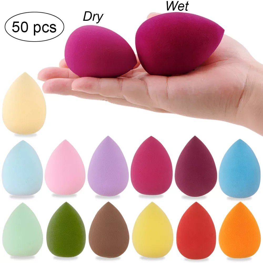 

NEW2023 10/20/50Pcs Cosmetic Puff Women's Foundation Makeup Sponge Beauty Face Cosmetics Blending Sponge Water Drop Shape Ma
