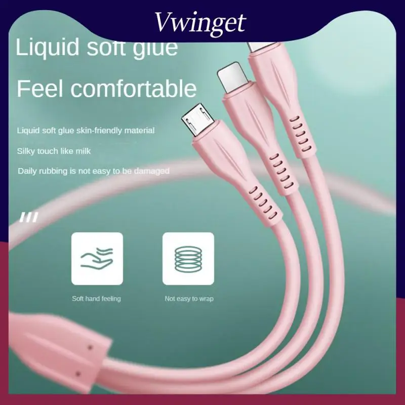 

Milk Like Silky Texture Fast Charging First Line Three Use Charging Cable Not Easily Damaged Due To Daily Friction Easy To Clean