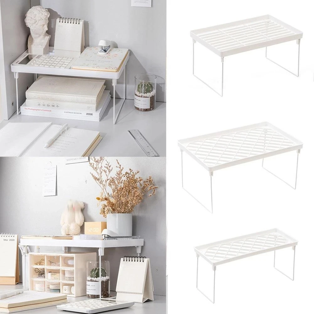 

Home Closet Organizer Storage Shelf for Kitchen Rack Space Saving Makeup Organizer Wardrobe Decorative Shelves Divider Plate
