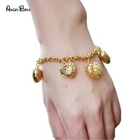 luxury 18k gold love heart charm bracelets for women fashion sweet cuban chain bracelet wedding jewelry accessories wholesale
