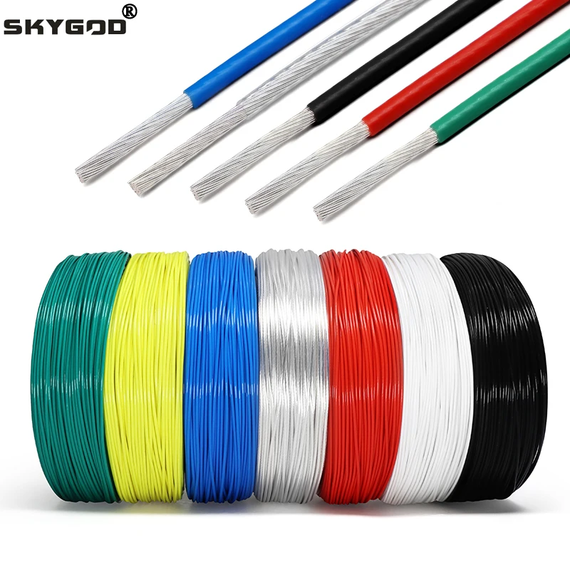 1/5 м FEP PTFE провод HIFI аудио линия 10/11/13/14/15/18/20/22/24/26/28/30AWG OFC посеребренный кабель