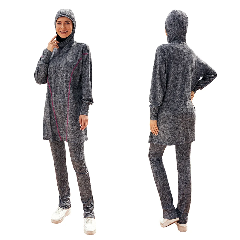 Muslim Sports Wear Modest Active Wear Hijab Women Activewear 3pcs Running Sportswear Outdoor Islamic Modest Active Gym Wear