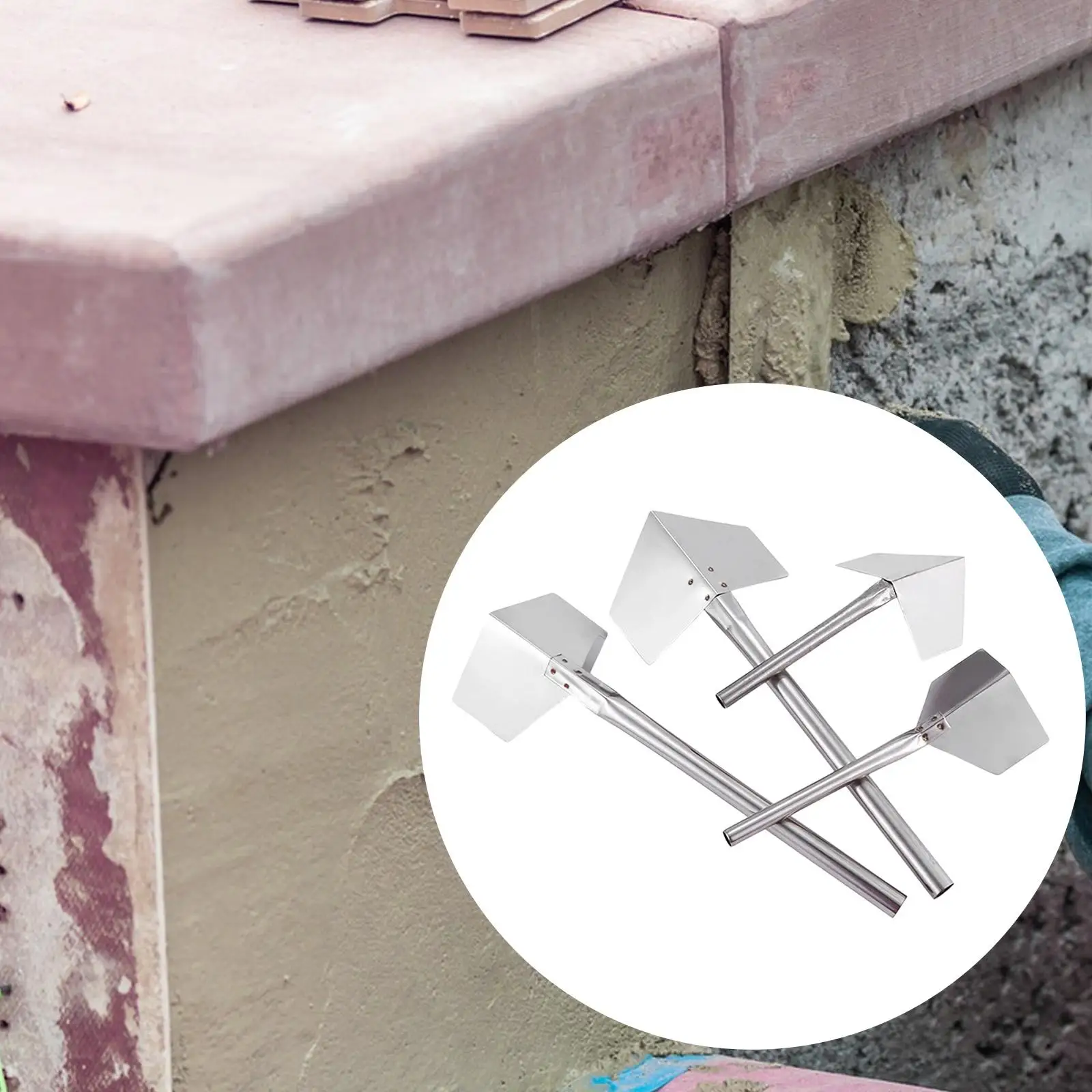 4Pcs Drywall Corner Tool Set Outside and Inside Corner Trowels Compact Construction Tools Concrete Edger for Bricklaying Home