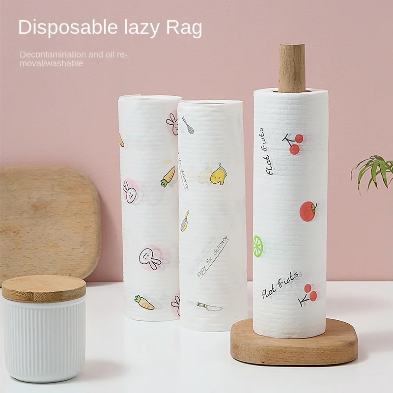 

Disposable Lazy Rag Print Kitchen Non-woven Wet and Dry Scouring Pad Kitchen Supplies Accessories