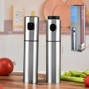 1 Piece Stainless Steel Oil Spray Bottle BBQ Baking Olive Oil Spray Oil Vinegar Water Soy Sauce Spray Bottle BBQ Kitchen Tools