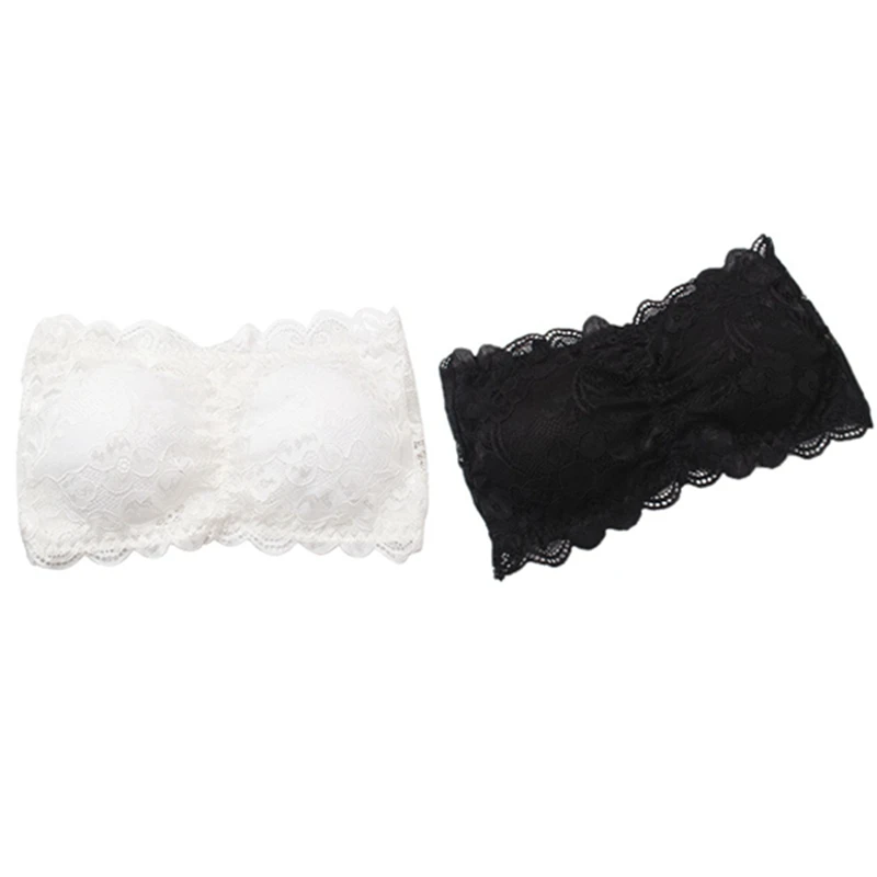 

Women's Sexy Lace Gather Tube Top Soft Breathable Strapless Chest Wrap One Size