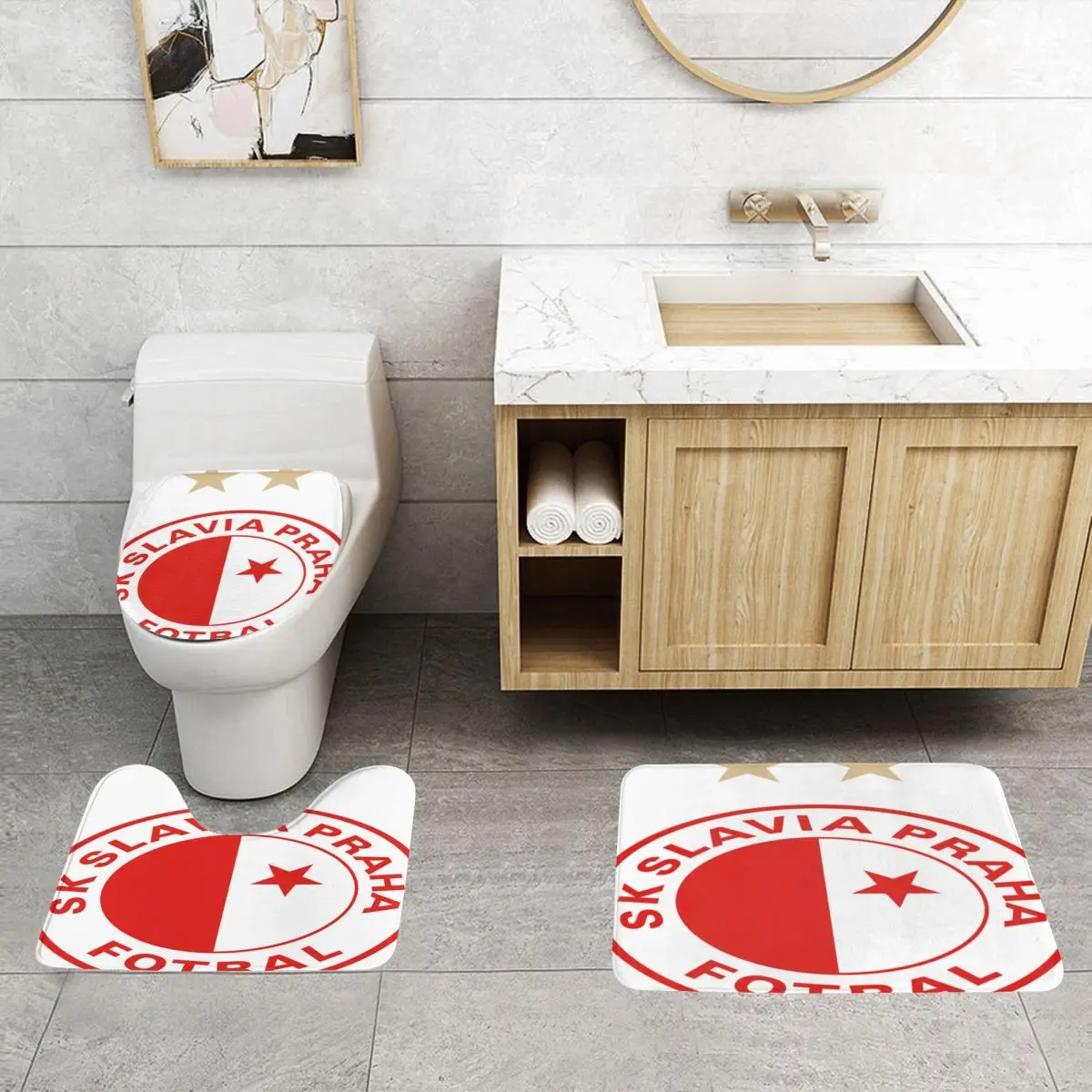 Sk славянская праха коврики для туалета ванной коврик ковер Tepich пляжный