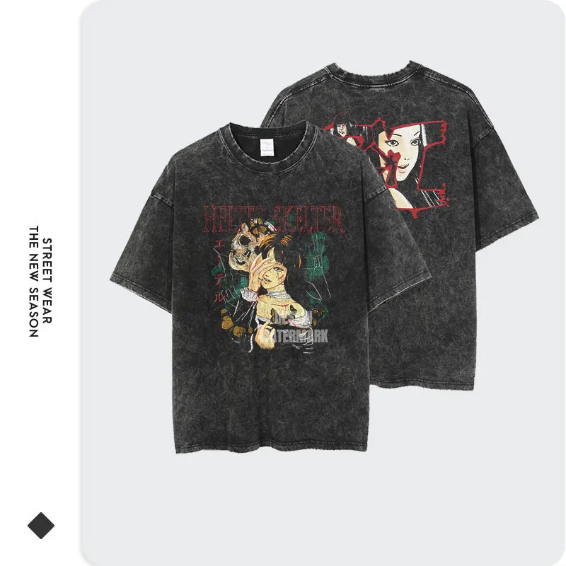 Футболки с аниме Tomie Kawakami винтажные потертые футболки Узумаки Спираль в ужасы