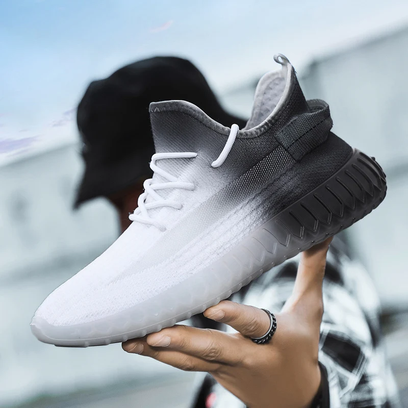 

ltra-light High-elastic Men's Sneakers 2022 New Mesh Breathable Cushioning Sports Running Shoes Soft Shoes
