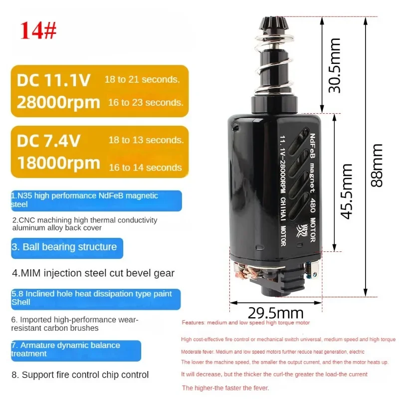 Двигатель постоянного тока 480 T238 NdFeb высокоскоростной двигатель с высоким