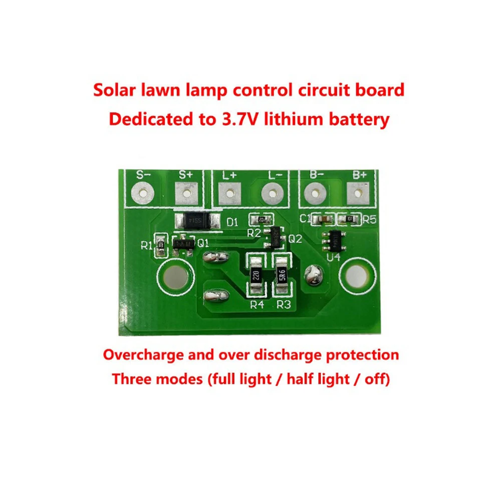 

Solar Lamp Controller Board LED Lantern Light Control Circuit Board Photo Induction Solar Lamp Controller Module 3.7V 1A