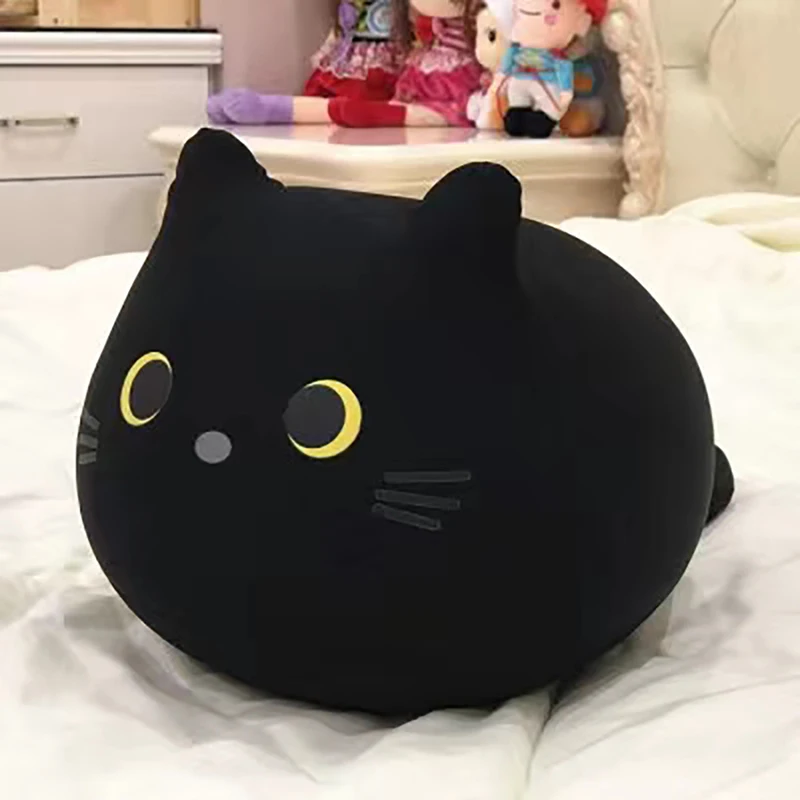 

Милый Черный кот, около 8 см, фотоигрушки, милые высококачественные подарки для мальчиков и девочек, украшение для друзей, детей