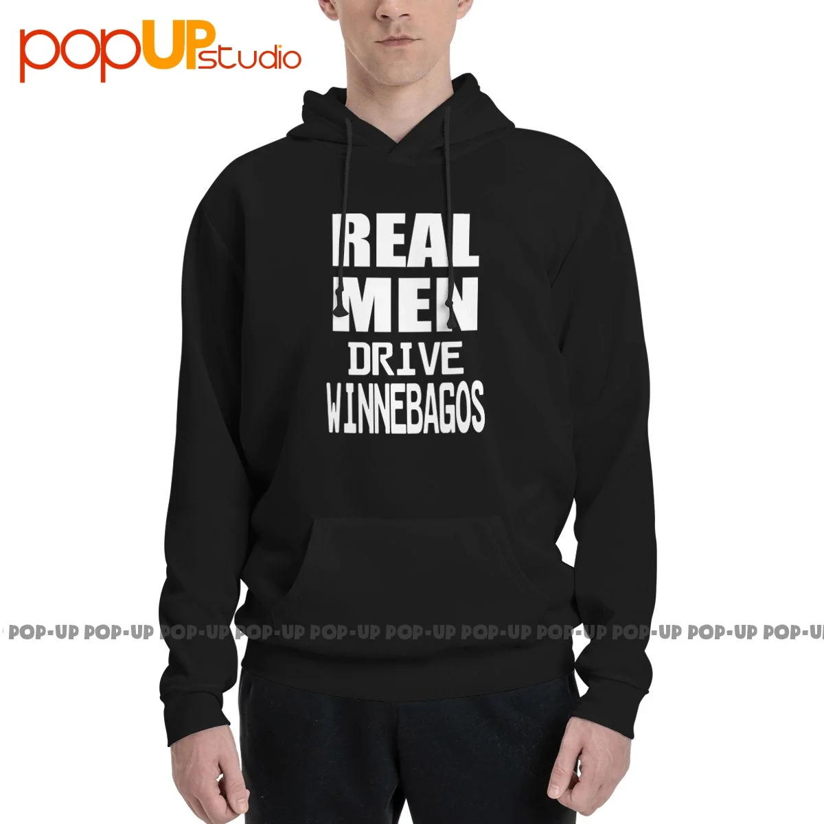 Толстовка мужская для вождения Winnebagos свитшот с капюшоном дома на колесах принтом